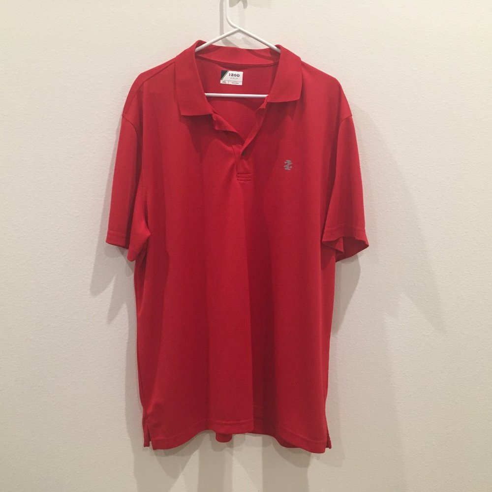 IZOD Golf Men's Shirt Polo XXL Play Dry Golf Sport Short Sleeve Red